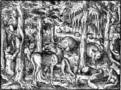 Ein Tiergarten (leicht idealisiert - Jost Amman, 1592)